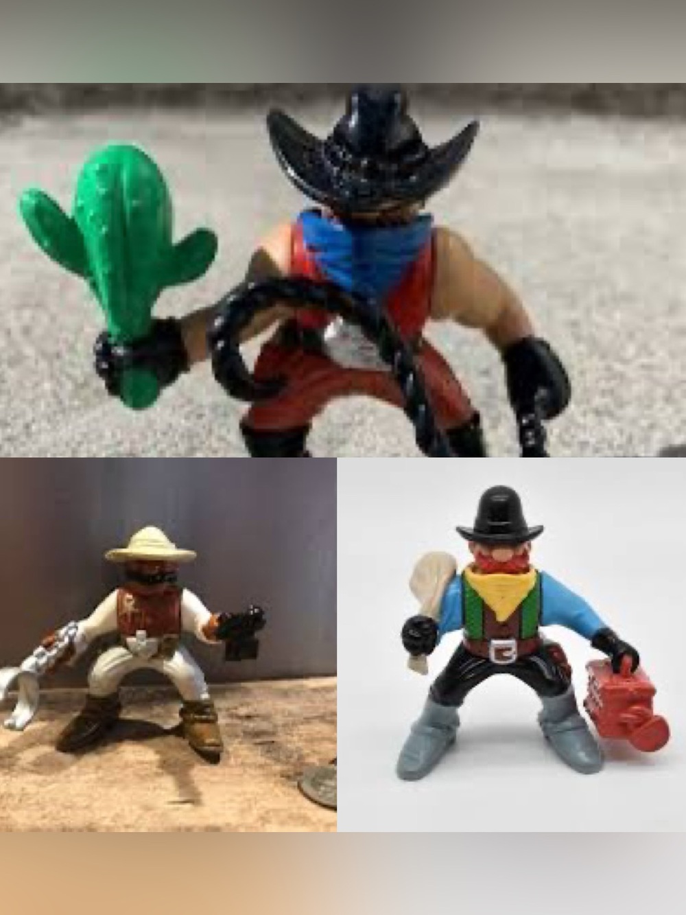 1996 Fisher-Price Great Adventures Cowboy Figures Lot of 3